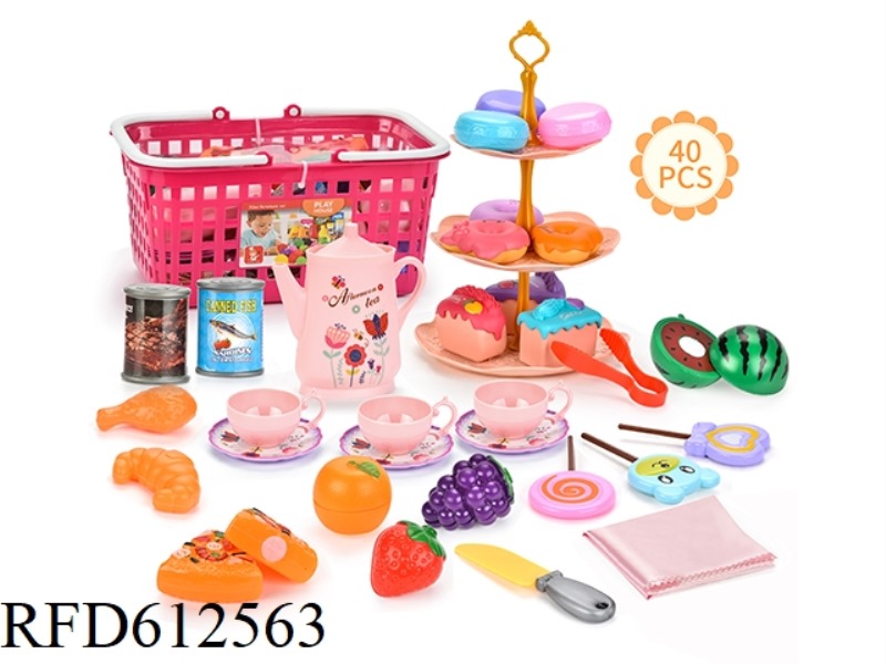 CHILDREN'S PICNIC SET OUTDOOR TOY BASKET