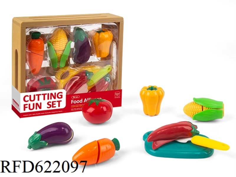 ARTIFICIAL FRUIT AND VEGETABLE CUTLER SQUARE BASKET