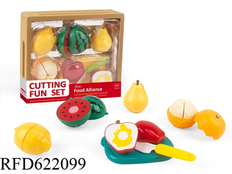 ARTIFICIAL FRUIT AND VEGETABLE CUTLER SQUARE BASKET