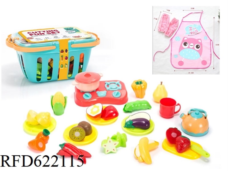 ARTIFICIAL FRUIT AND VEGETABLE CUTTERS WITH APRON (PEELED)