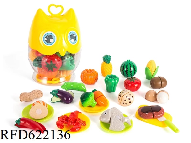 ARTIFICIAL FRUIT AND VEGETABLE SLICES 25PCS (CAN BE PEELED)