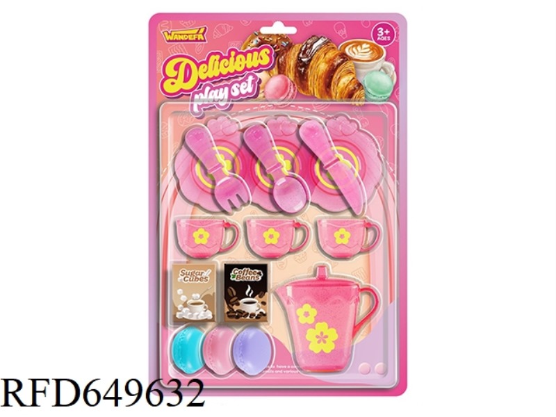 GIRLS AFTERNOON TEA DESSERT SNACK FOOD MACAROON COFFEE