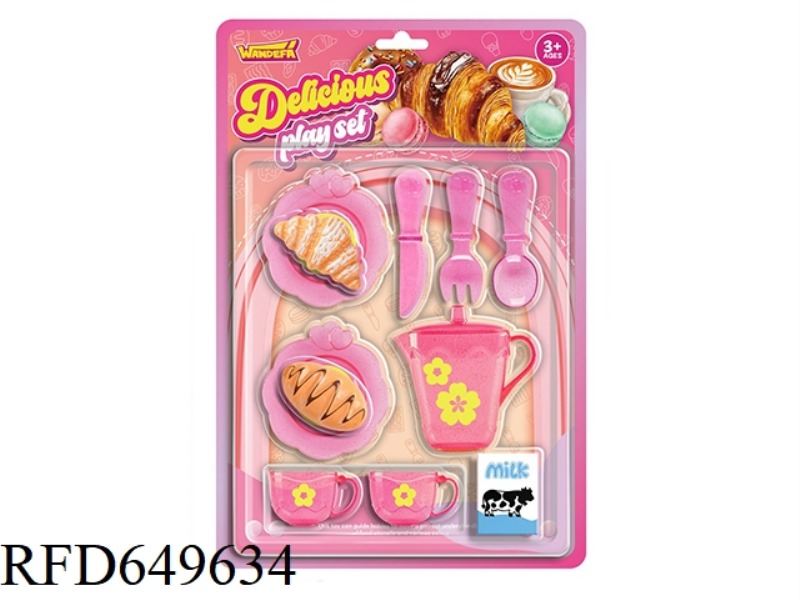 GIRLS AFTERNOON TEA DESSERT FOOD BREAD MILK