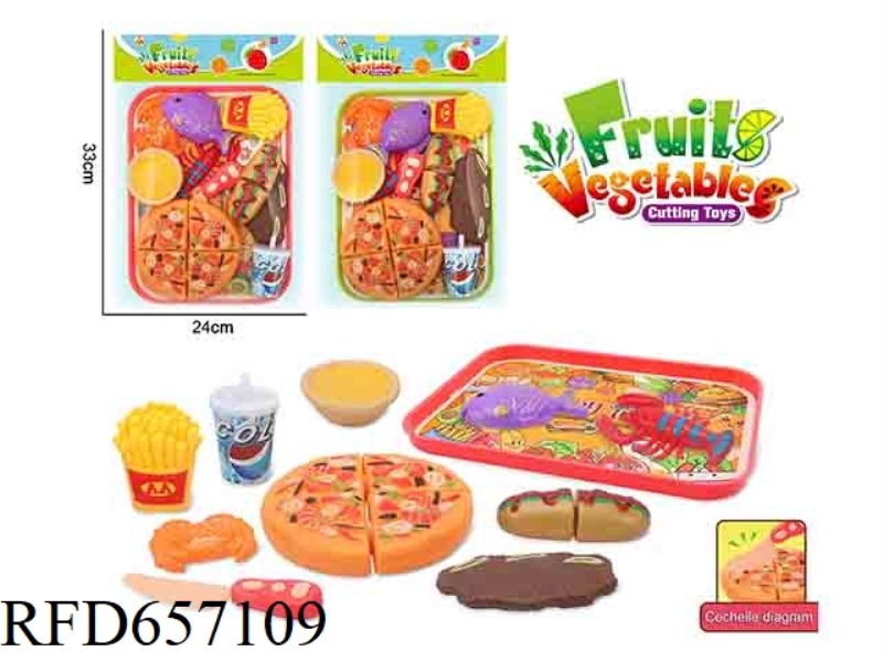 SIMULATION PASTRY PIZZA BOX TABLEWARE SET CECHELLE 15PCS