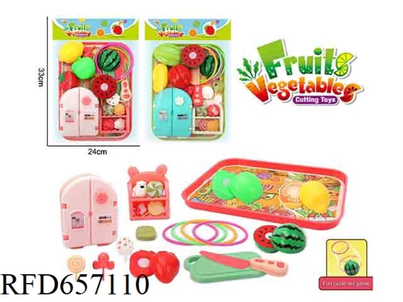 SIMULATION FRUIT CUTLER REFRIGERATOR TABLEWARE SET 25PCS