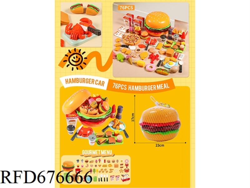 76 PIECES OF HAMBURGER CHECKERS