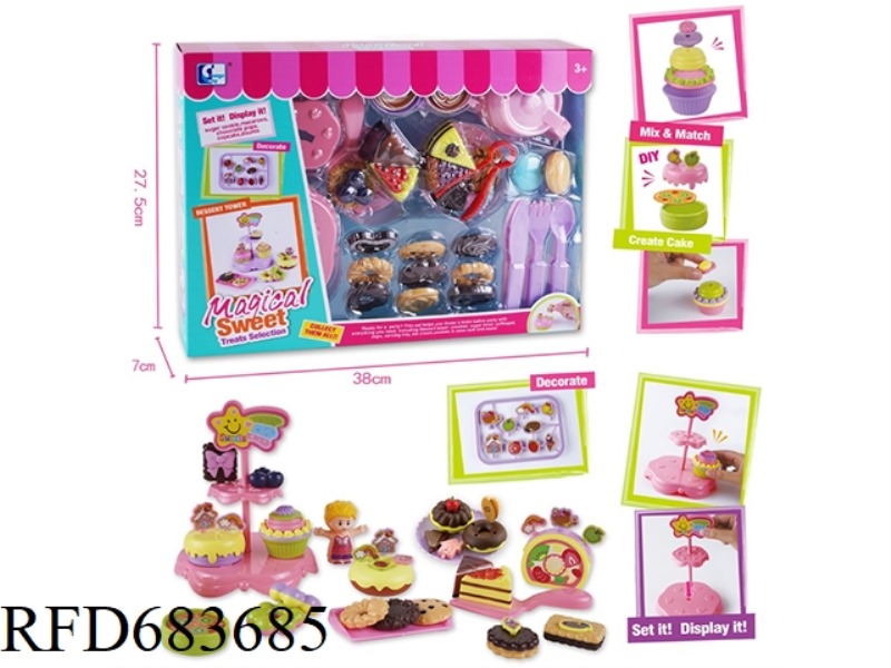 HAPPY PARTY COOKIE CAKE SET ZHUANG ACCESSORIES TOTAL 24PCS.