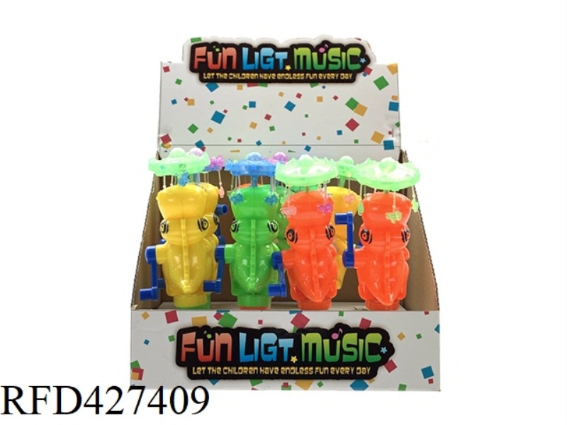CANDY HAND FAN WITH LIGHT (12PCS)