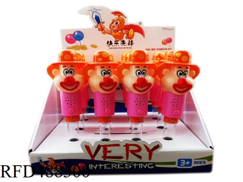 SLIDE WITH ROUND HAT CLOWN 12PCS