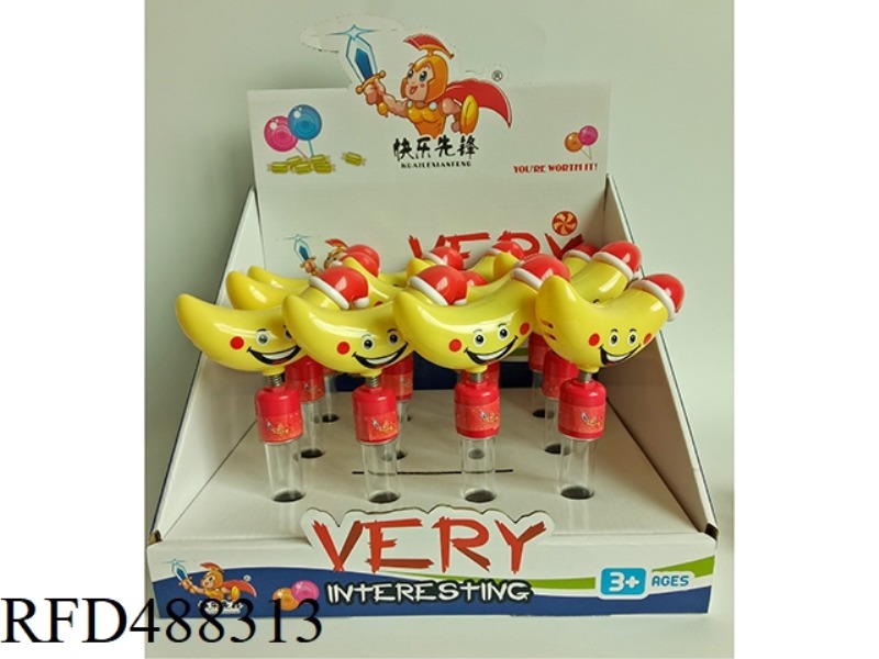 FRUIT SHAKE WHISTLE BANANA 12PCS