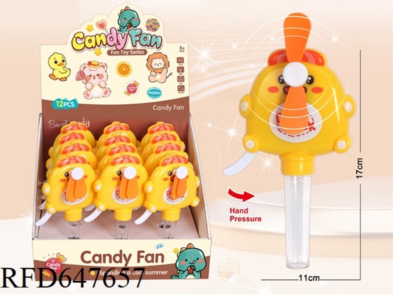 12 ZHUANGXIAOHUANG DUCKS HAND FAN+SMALL SUGAR TUBE