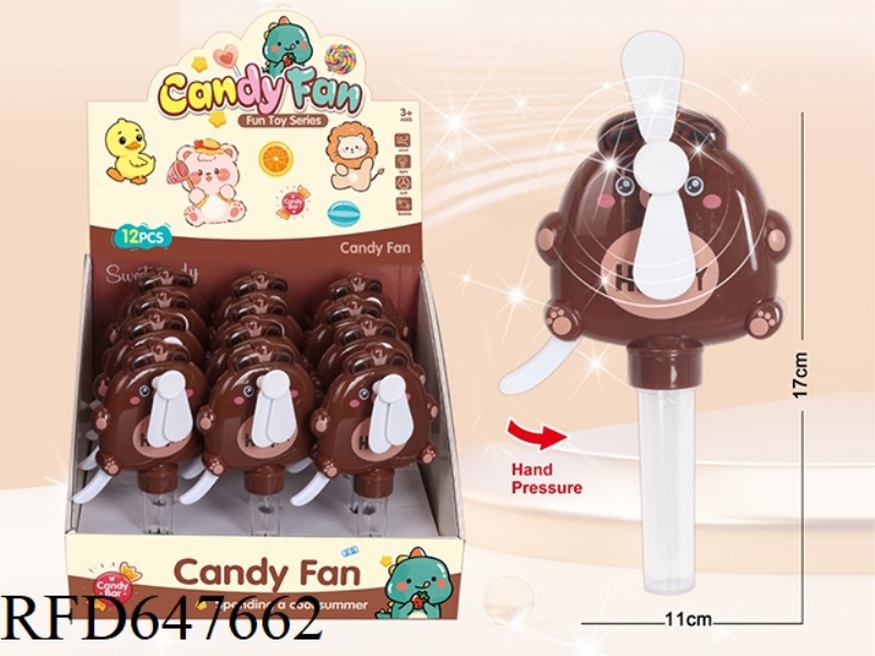 12 ZHUANGXIONG HAND FAN+SMALL SUGAR TUBE