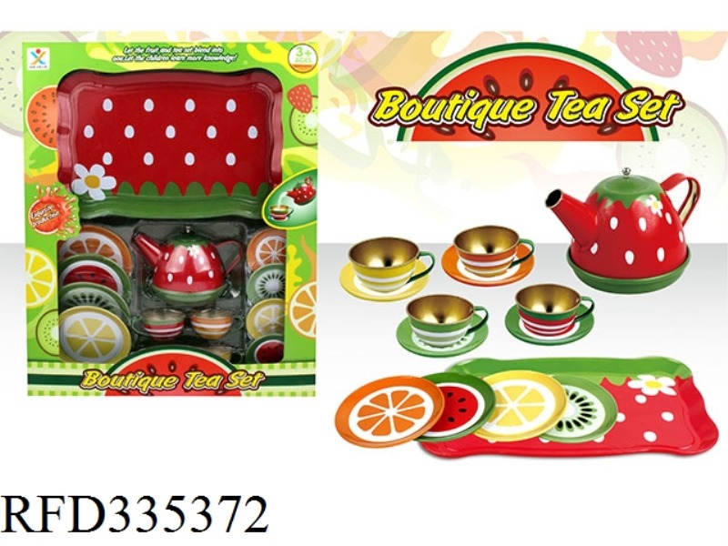 PLAY HOUSE TINPLATE FRUIT TEA SET