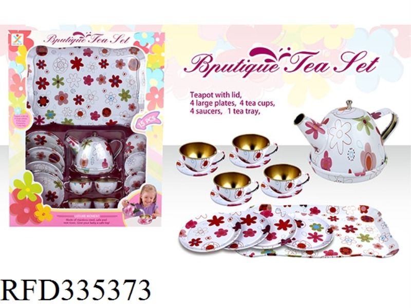 PLAY HOUSE TINPLATE WHITE TEA SET