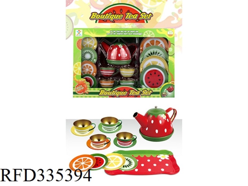 PLAY HOUSE TINPLATE FRUIT TEA SET