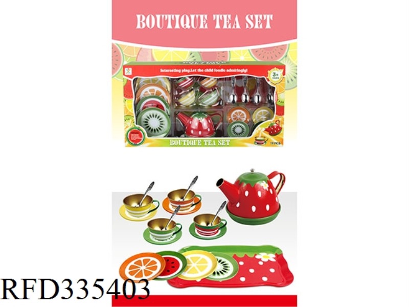 PLAY HOUSE TINPLATE FRUIT
TEA SET WITH SPOON