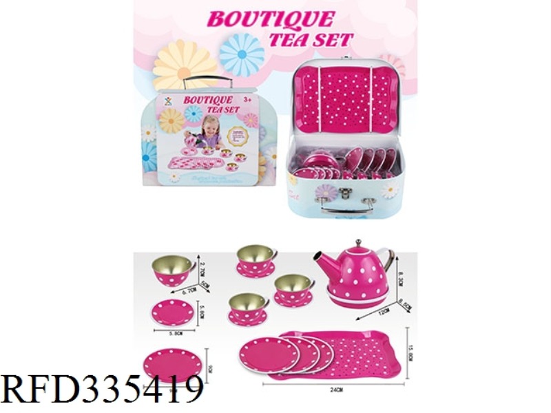 PLAY HOUSE PINK DOT TEA SET GIFT BOX