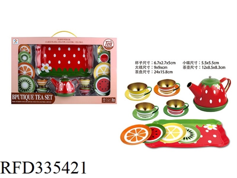 PLAY HOUSE TINPLATE FRUIT TEA SET