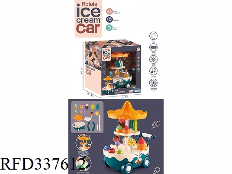 PRETEND JIAJIA ELECTRIC UNIVERSAL ROTATING ICE CREAM TRUCK
(BLUE) (ELECTRIC UNIVERSAL LIGHT AND MUS