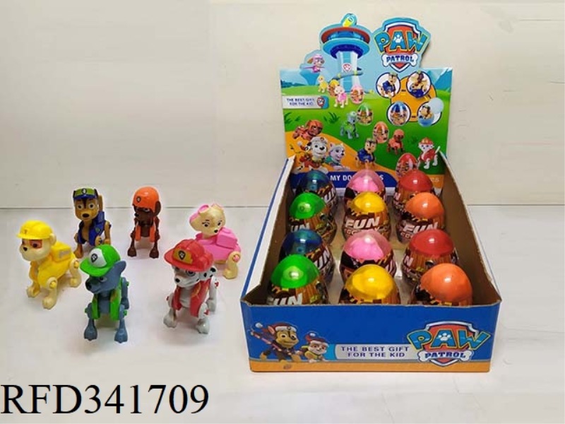 EGG PACK TRANSFORMED DOG PATROL TEAM 6 MIXED PACKS A BOX OF 12 CAPSULES