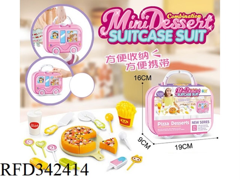 STORAGE BOX WITH PIZZA DESSERT