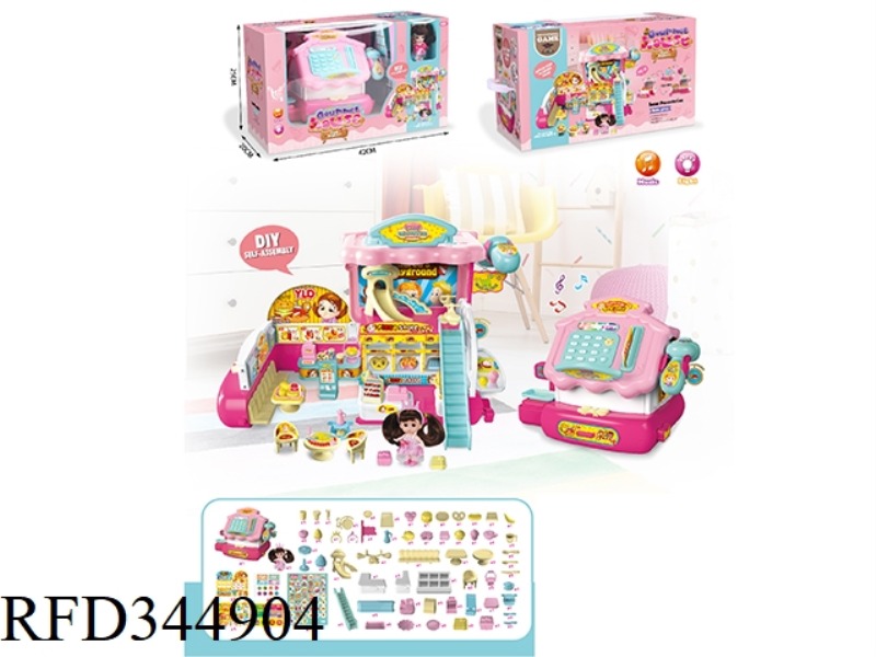 2 INCH AND A HALF BARBIE + CASH REGISTER
(LIGHT + MUSIC)