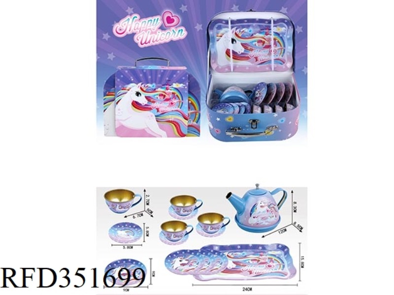 PLAY HOUSE UNICORN TEA SET GIFT BOX