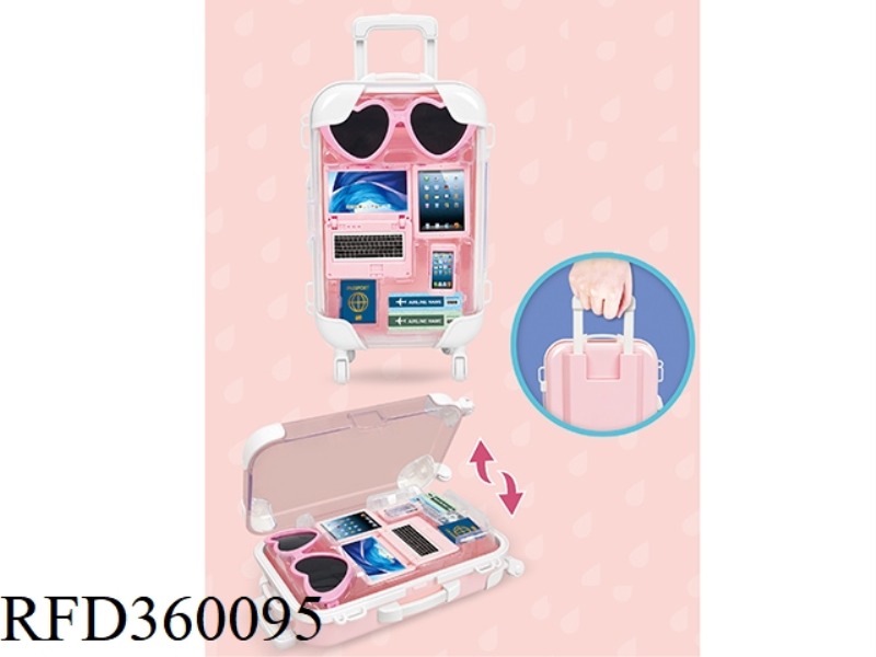 SMALL RECTANGULAR TRAVEL TROLLEY CASE