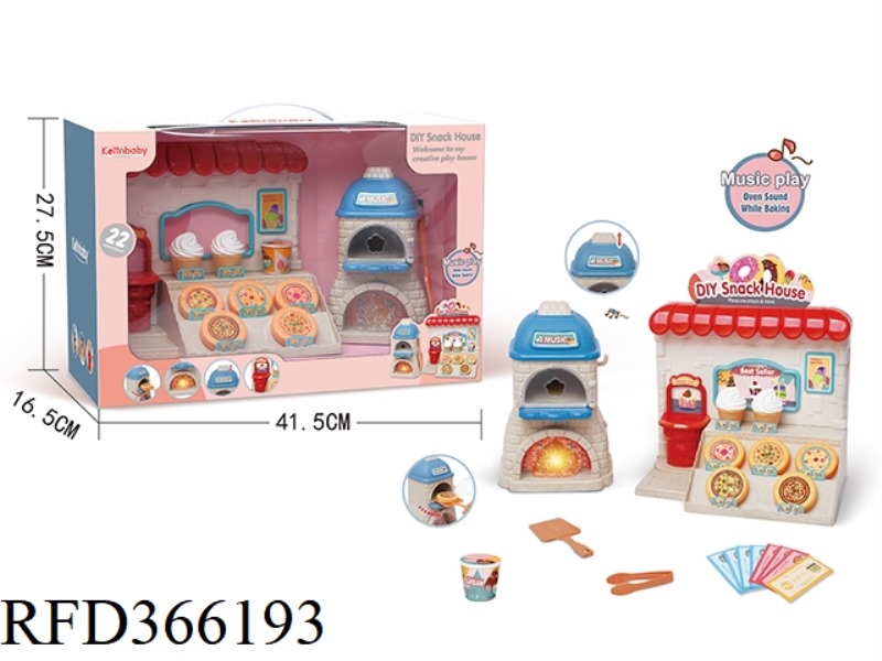 DESSERT HOUSE (PIZZA OVEN + ORDERING TABLE WITH LIGHTING AND SOUND)