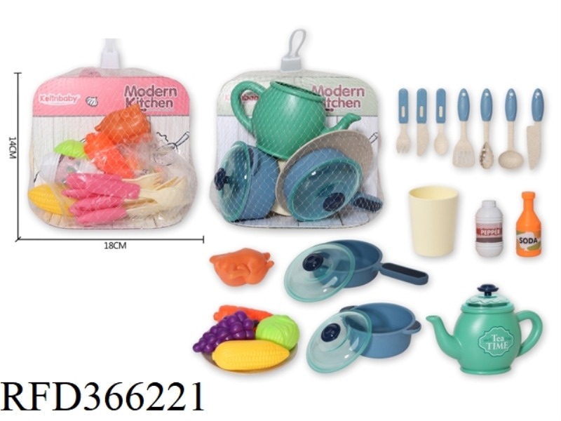 FAMILY SHOPPING BASKET, TABLEWARE AND FRUIT