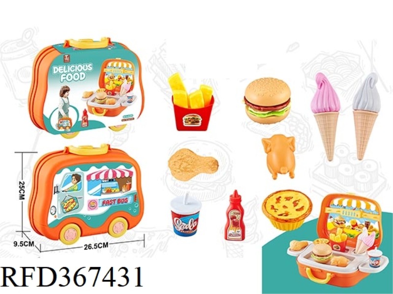 PLAY HOUSE BURGER SET CAR