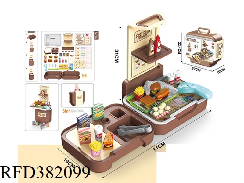 BRIEFCASE HAMBURGER SHOP 53PCS