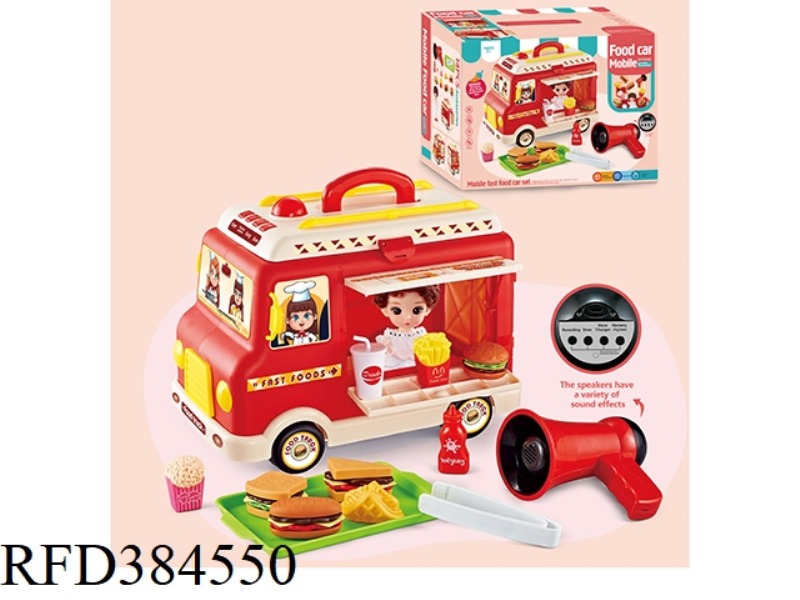 UNIVERSAL STORAGE FAST FOOD TRUCK WITH ENLARGED HORN