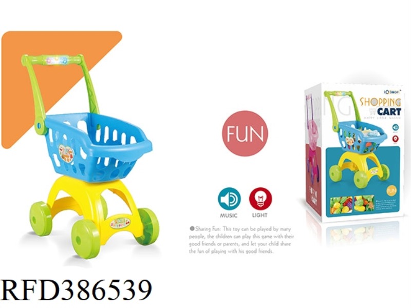 SOUND AND LIGHT BLUE SHOPPING CART