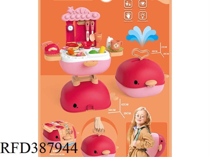 WHALE BACKPACK + SUITCASE + KITCHEN COUNTER (COOKING SET)