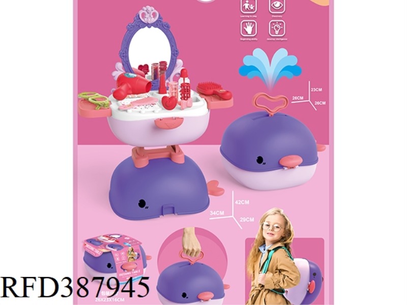 WHALE BACKPACK + SUITCASE + DRESSING TABLE (DRESSING SET)