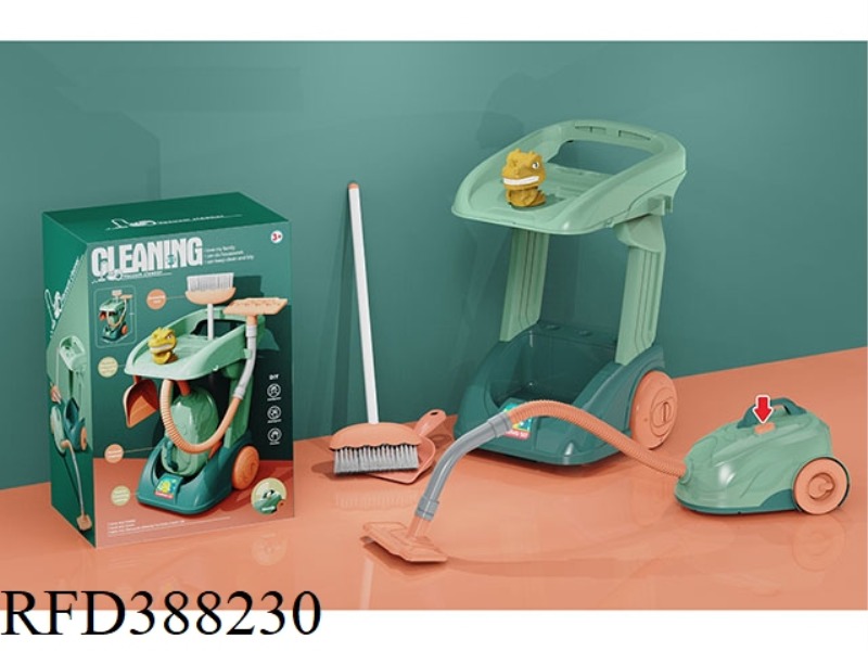 WITH DINOSAUR CLEANING CART SET