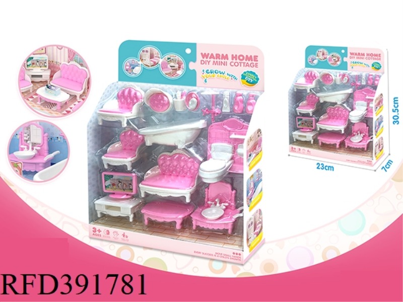 DISPLAY BOX DOUBLE BLISTER BATHROOM + SOFA