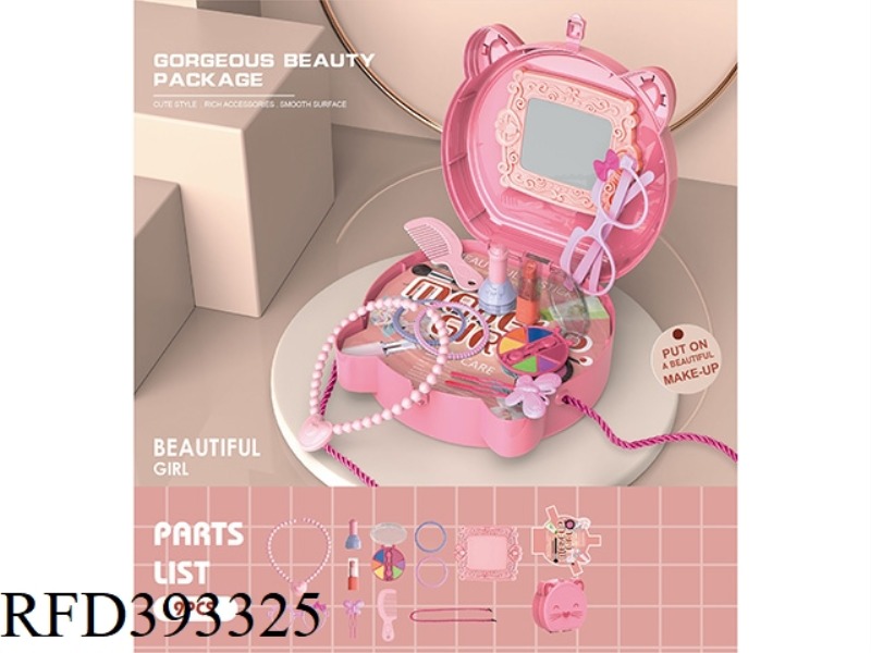 CUTE CAT COSMETIC STORAGE SHOULDER BAG