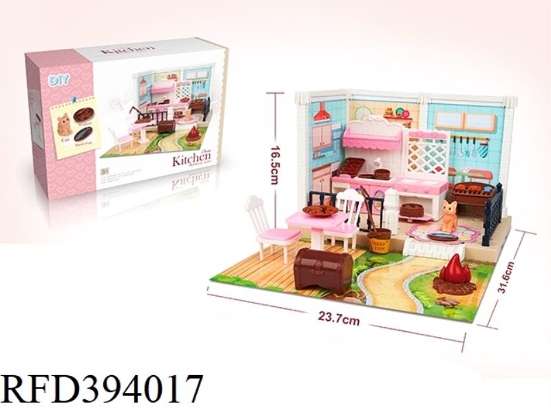 DIY SELF-ASSEMBLED BARBECUE KITCHEN SCENE
