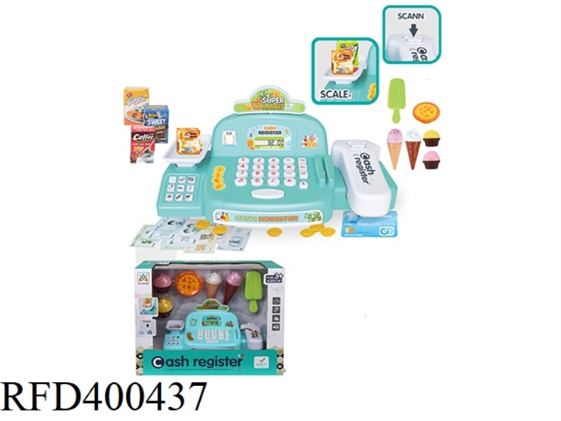 LIGHT AND VOICE CASH REGISTER ICE CREAM SET