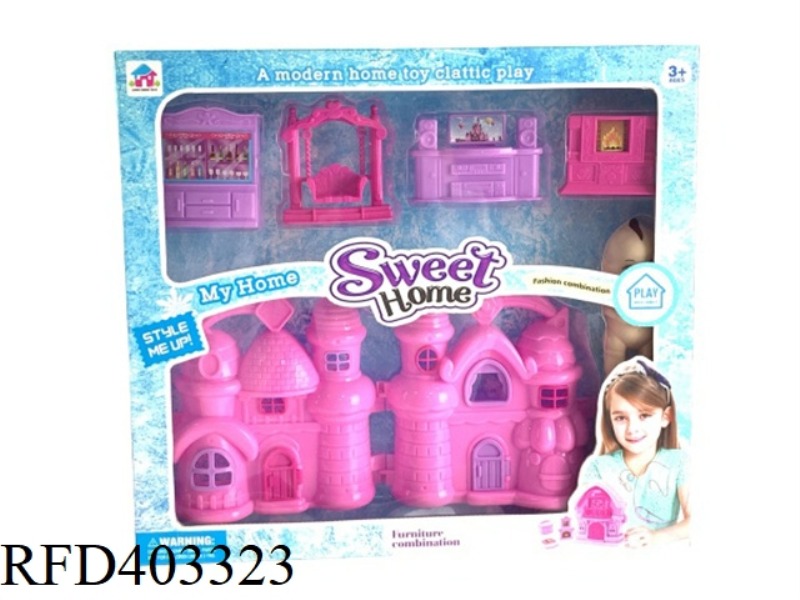 BOYS AND GIRLS TOYS PLAY HOUSE FURNITURE VILLA WITH DOLLS