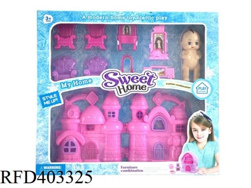 BOYS AND GIRLS TOYS PLAY HOUSE FURNITURE VILLA WITH DOLLS