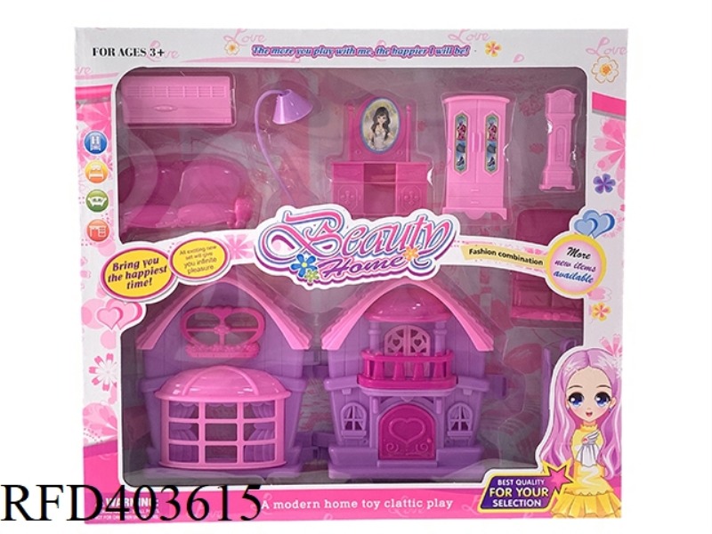 DIY BOY AND GIRL PLAY HOUSE VILLA FURNITURE