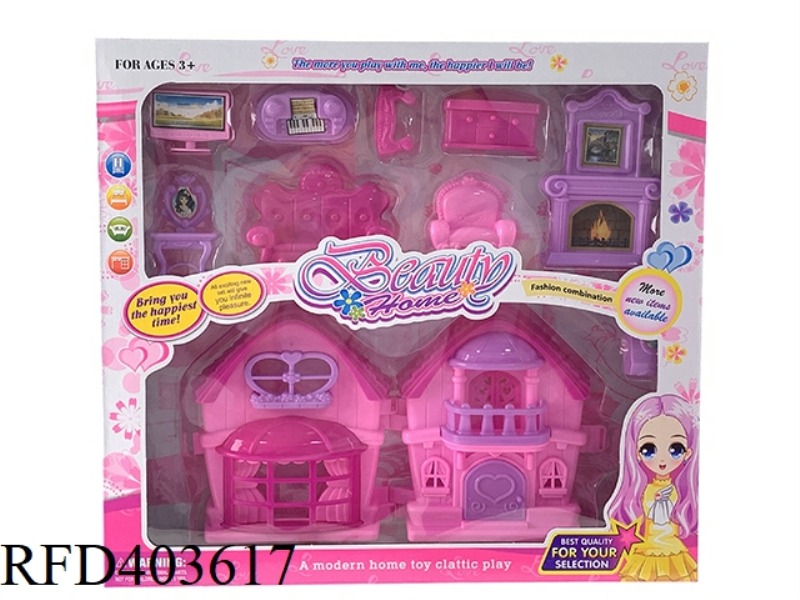 DIY BOY AND GIRL PLAY HOUSE VILLA FURNITURE
