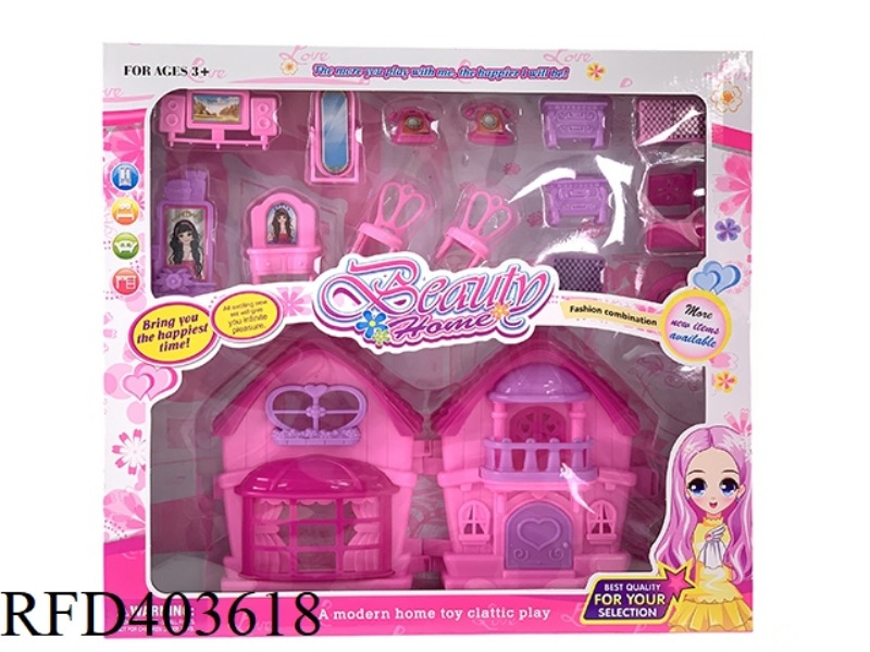 DIY BOY AND GIRL PLAY HOUSE VILLA FURNITURE