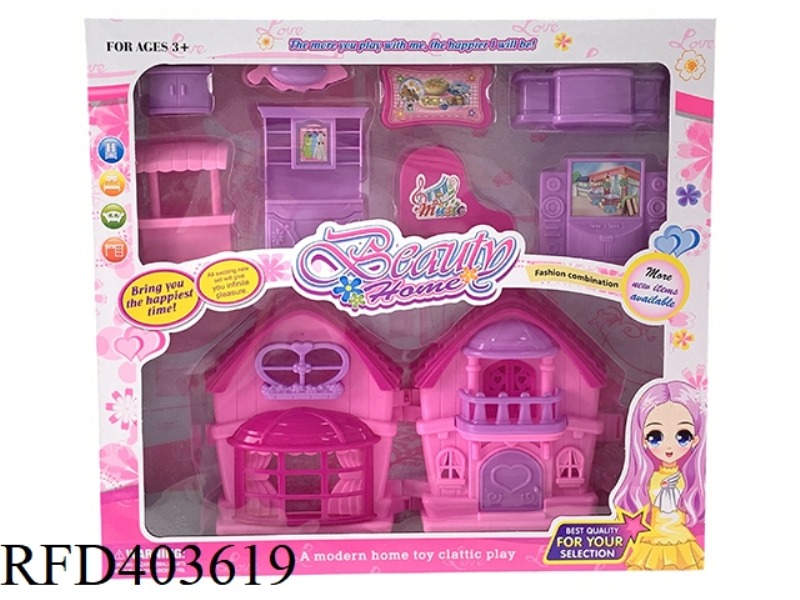 DIY BOY AND GIRL PLAY HOUSE VILLA FURNITURE