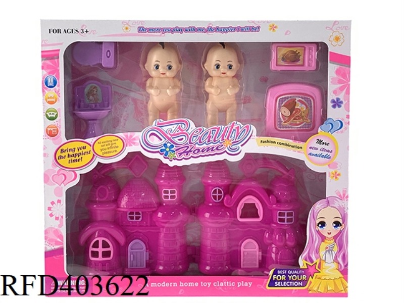 DIY BOY AND GIRL PLAY HOUSE VILLA FURNITURE