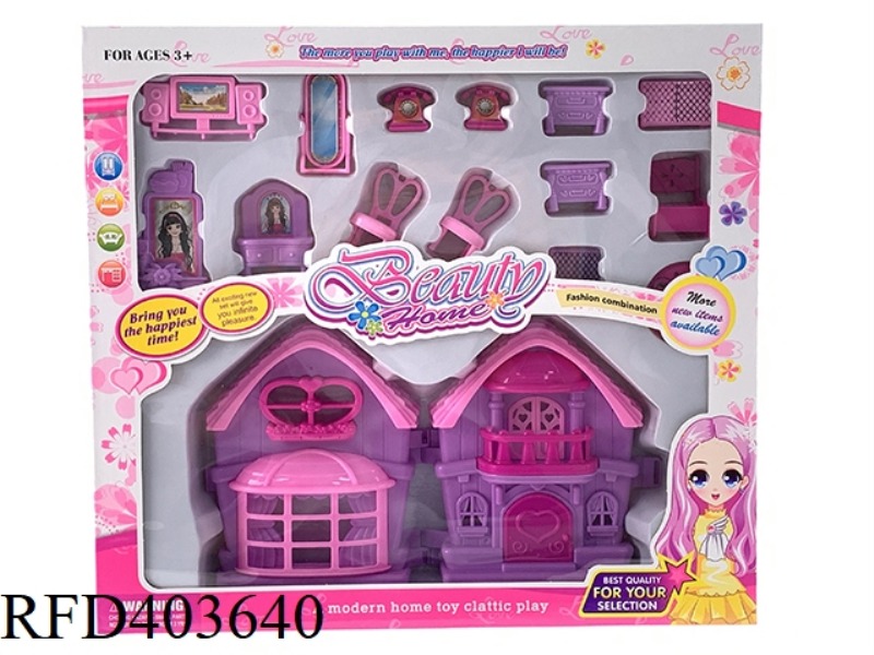 DIY BOY AND GIRL PLAY HOUSE VILLA FURNITURE