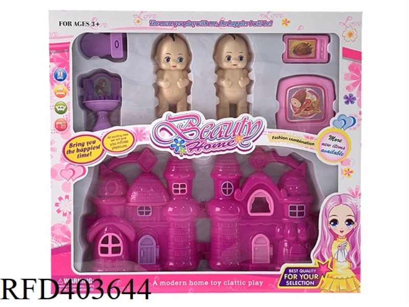 DIY BOY AND GIRL PLAY HOUSE VILLA FURNITURE